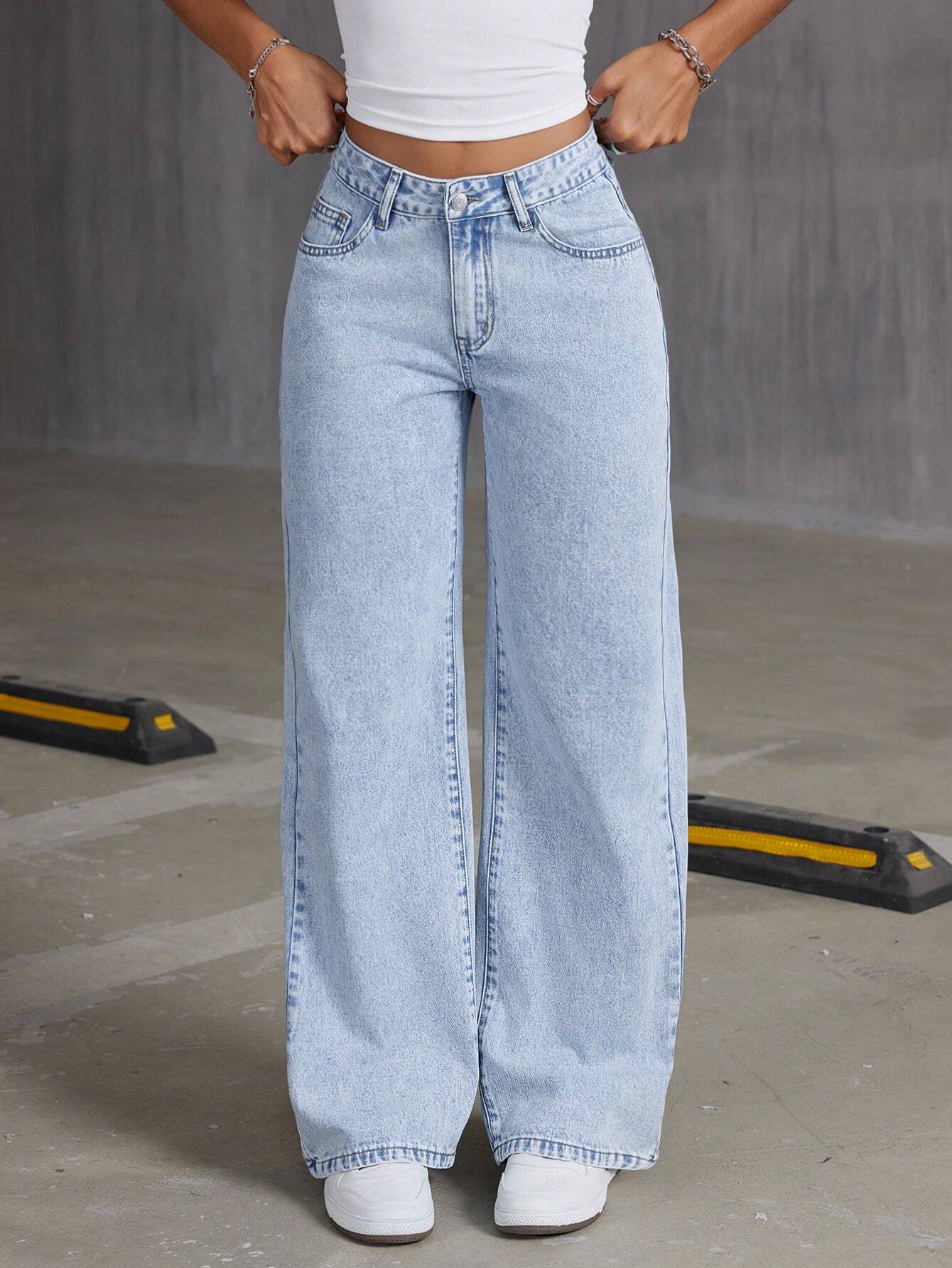Step Up Your Style with ICON Women's Embroidered Bowknot Light Wash Denim Jeans