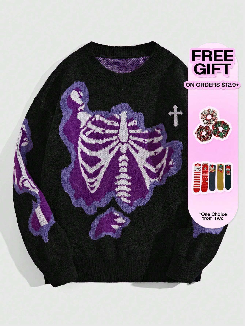 ROMWE MEN Grunge Punk Men Cross &  Halloween, School